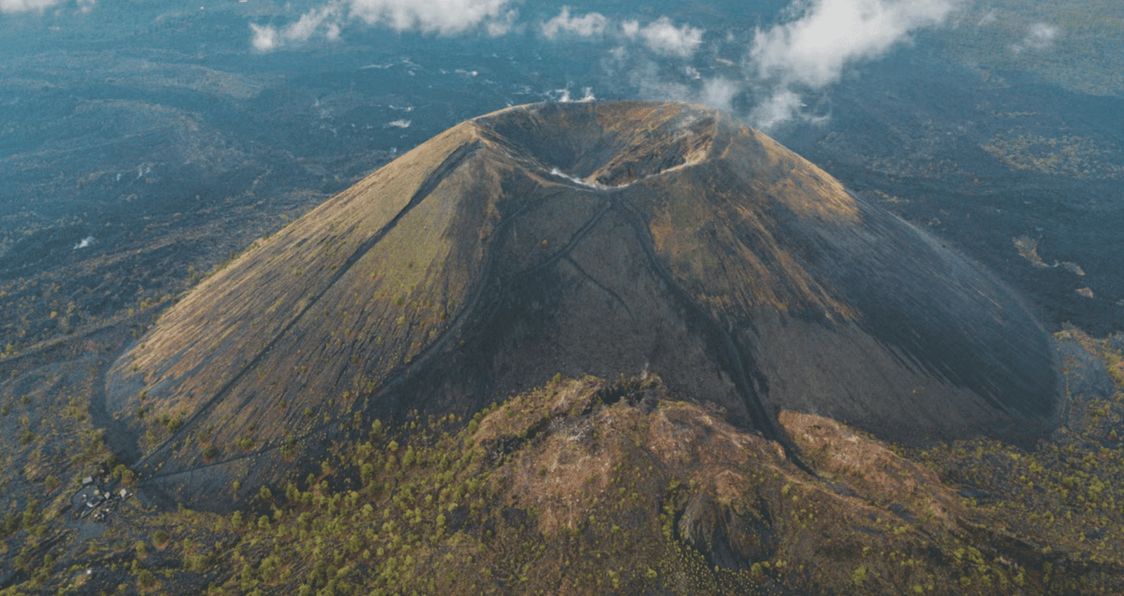 Aerial view of Paricutin Volcano one of Natural Wonders